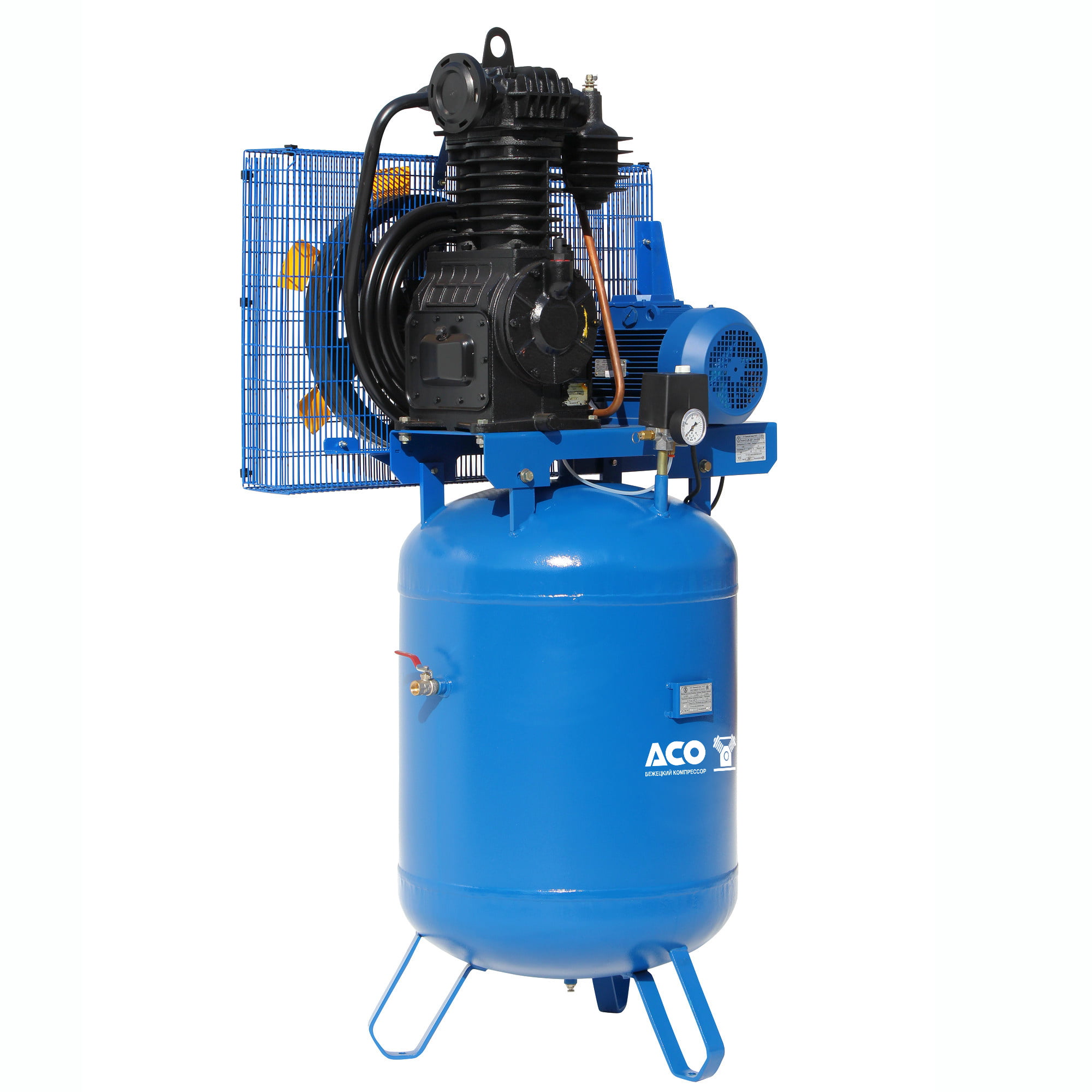 Поршневой компрессор с ременным приводом с вертикальным ресивером КВ15