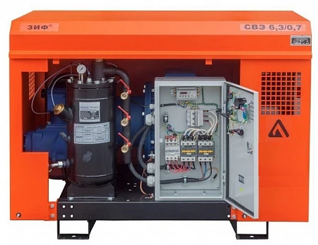 Станция компрессорная электрическая уличная ЗИФ-СВЭ-7,2/1,0 в кожухе