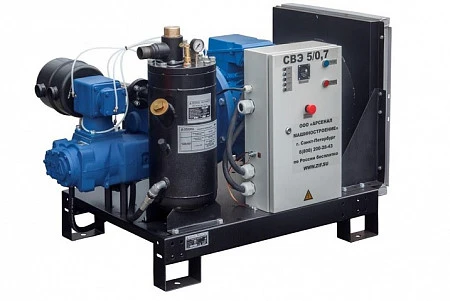 Станция компрессорная электрическая для неотапливаемого цеха нешумозаглушенная ЗИФ-СВЭ-5,2/0,7 без кожуха с пакетом "Север"